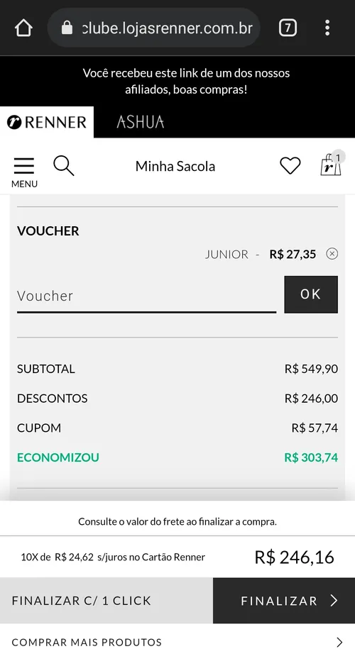 Imagem na descrição da promoção