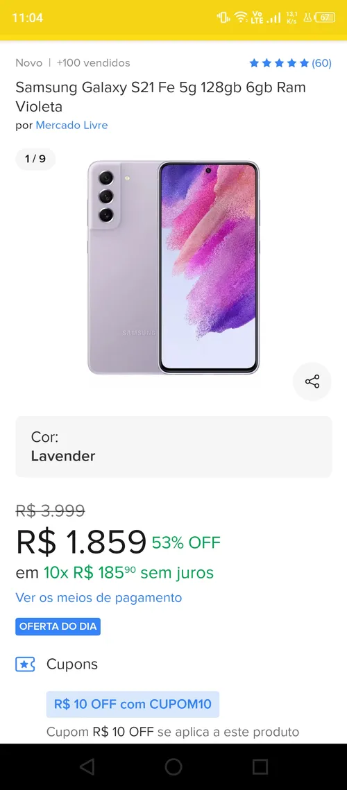 Imagem na descrição da promoção