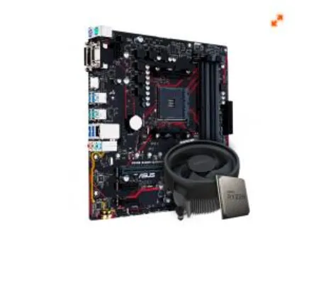 Kit Upgrade Placa Mãe Asus Prime B450M Gaming/BR AMD AM4 + Processador AMD Ryzen 5 3500 3.6GHz