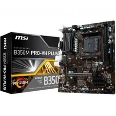 Placa-Mãe MSI B350M Pro-VH Plus, AMD AM4, mATX, DDR4