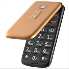 Celular Flip Vita Dual Chip MP3 Dourado Multilaser - P9043 - R$149