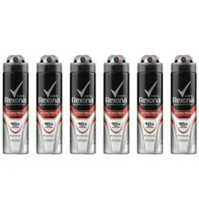 Desodorante Aerosol Antitranspirante Masculino - Rexona 150ml 6 Unidades | R$65