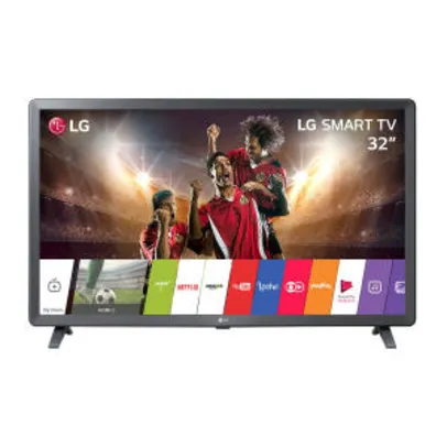 Smart TV LED 32" LG 32LK615BPSB HD 3 HDMI 2 USB Preta com Conversor Digital Integrado por R$ 1059
