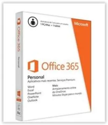 [PONTO FRIO] Microsoft Office 365 Personal QQ2 00108- por R$69