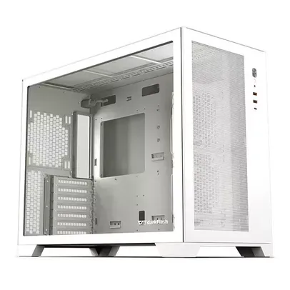 GABINETE GAMER AIGO DARKFLASH DS5000 MESH, FULL-TOWER, LATERAL DE VIDRO, COM 5 FANS, BRANCO, DS5000W