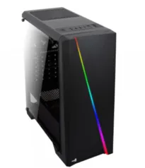 Gabinete Gamer Aerocool, Cylon RGB, Mid Tower, Acrílico, Black, 63858, Sem Fonte, Com 1 Fan