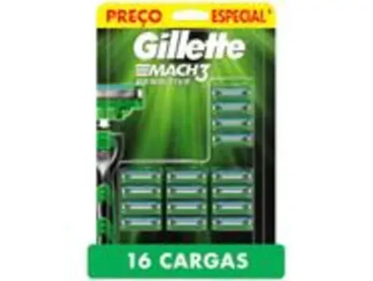 Carga para Aparelho de Barbear Gillette - Mach3 Sensitive 16 Cargas