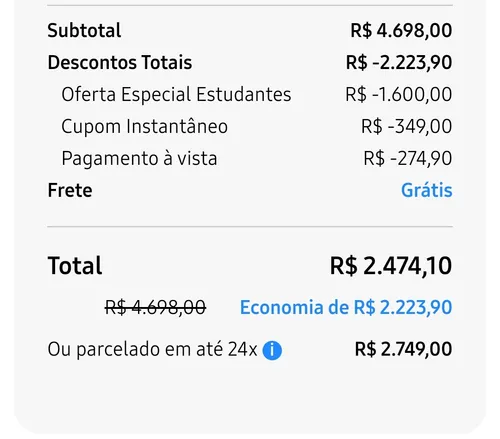 Imagem na descrição da promoção