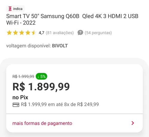 Imagem na descrição da promoção