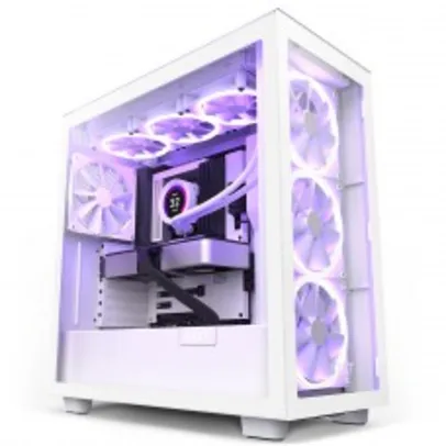 Gabinete Gamer NZXT H7 Elite Mid Tower, Vidro Temperado, White, ATX, Sem Fonte, 4 Fans, CM-H71EW-01