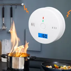 (moedas/taxa inclusa) Sensor de Monóxido de Carbono com Alarme Sonoro  - Detector De Vazamento De Gás