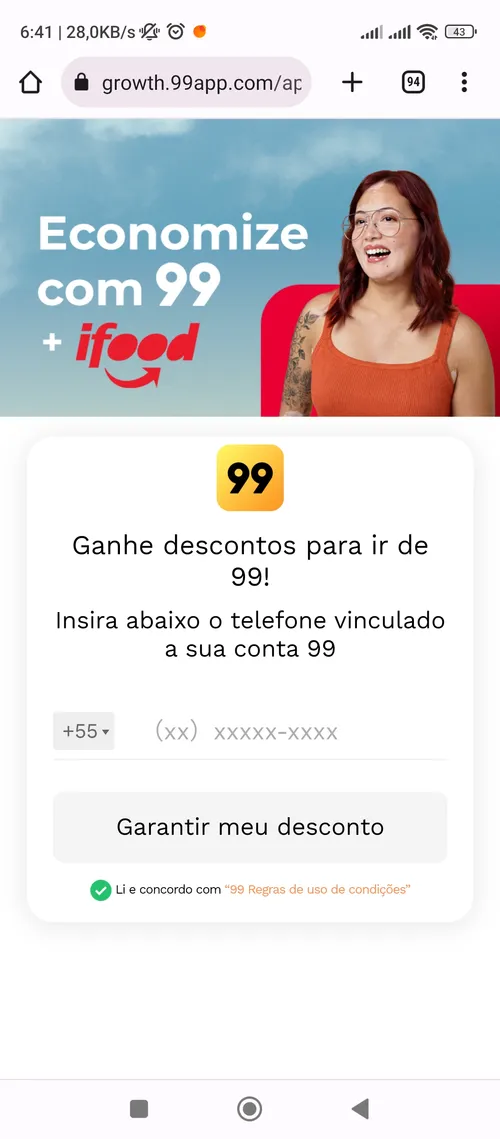 Imagem na descrição da promoção