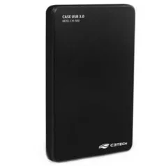 Case C3 Tech p/ HD 2.5´ USB 3.0, Preto - CH-300BK | R$54