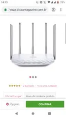 Roteador TP-Link Archer C60 Wireless Dual Band AC 1350Mbps TPL0492 | R$226