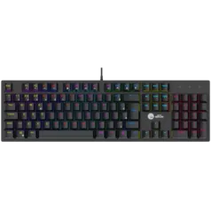 Teclado Mecânico Gamer Ninja Leap 100%, Padrão ABNT2 - Switch Blue, Iluminação Rainbow, Black