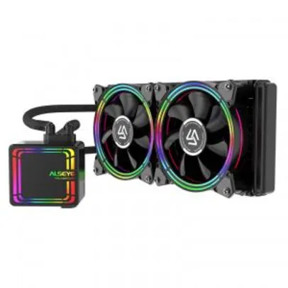 Water Cooler Alseye H240 Black, 240mm, RGB, Intel-AMD | R$370