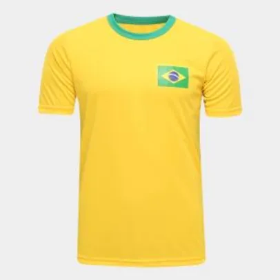 Camisa Brasil Torcedor Masculina - Amarelo - R$19,99