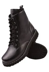 Coturno Feminino Tratorado Micro Mari Lima Sapatos Cano Curto Preto