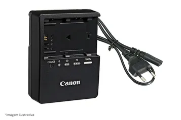 Carregador de bateria LC-E6E com cabo de energia | R$148