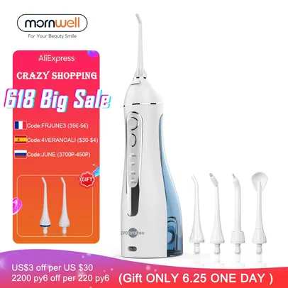 [NOVOS USUÁRIOS] Irrigador dental Mornwell | R$56
