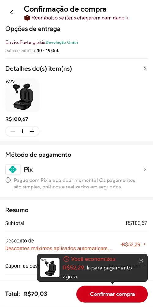 Imagem na descrição da promoção