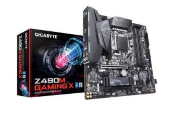 Placa Mãe Gigabyte Z490M Gaming X, Chipset Z490, Intel LGA 1200, mATX, DDR4