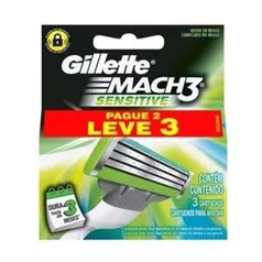 Carga Gillette Mach 3 Sensitive 6 Unidades - R$ 24