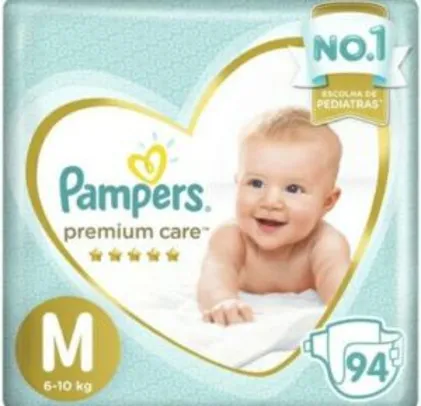 Pampers Premium care 94 unidades tamanho M - 67,42