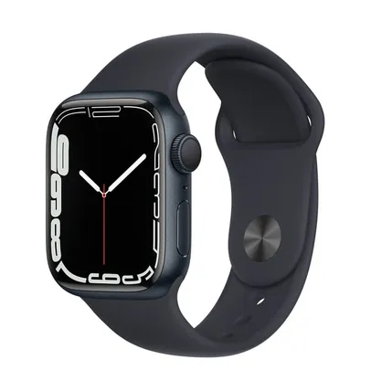 [Parcelado]Apple Watch Series 7 41 Mm Gps Caixa Meia-noite De Alumínio