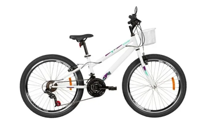 Bicicleta Aro 24 Caloi 21 Marchas Ceci Lazer Branca