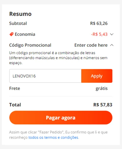 Imagem na descrição da promoção