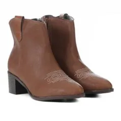 Bota Country Beira Rio Pesponto Feminina - Caramelo | R$18