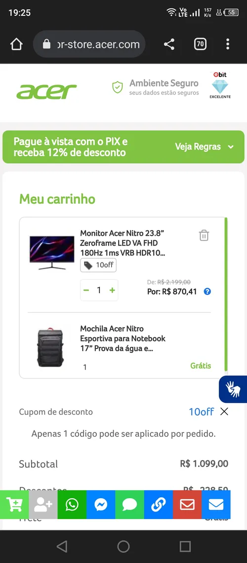 Imagem na descrição da promoção