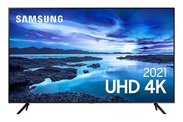 Smart TV LED 43" 4K UHD Samsung UN43AU7700GXZD - Alexa built-in, Bivolt