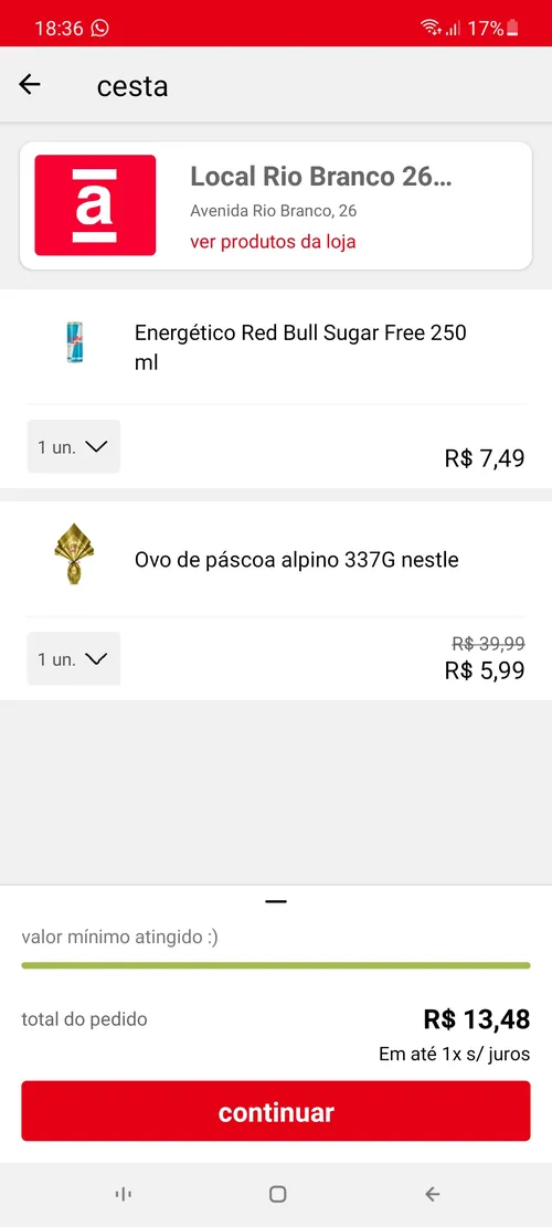 Imagem na descrição da promoção