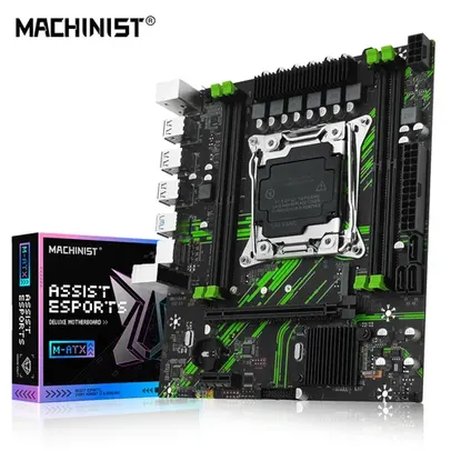 [R$179 MOEDAS / GPAY] MACHINIST-X99 Placa-mãe PR9, LGA 2011-3, CPU Intel Xeon E5 V3 e V4, RAM DDR4, SATA, NVME, Slot M.2