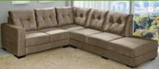 ENCERRADA (Walmart) Sofá de Canto American Comfort 5 Lugares Sevilha Suede Amassado Marrom por R$ 898