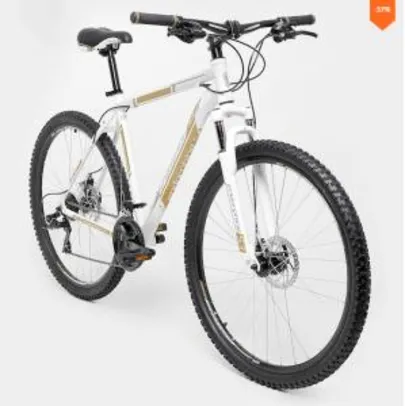 Bicicleta GONEW Endorphine 5.3 -Shimano Alumínio Aro 29 - 21 Marchas- Freio A Disco - 2016 - Branco e dourado - R$881