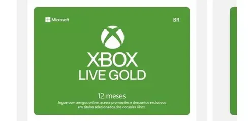 [Leia a descrição] Gift Card Digital XBox Live Geoblocked Assinatura 12 meses