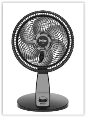 Ventilador de Parede e Mesa Philco Turbo com 6 Pás 30cm PVT320P 220V