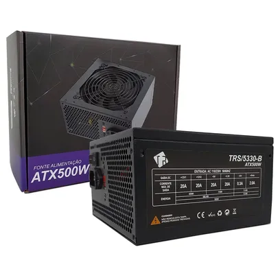 Product photo Fonte Atx 500W Real Tronos TRS/5330-B 24 Pinos