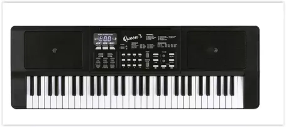 Teclado Musical Queen’s Student D184557 para Iniciantes com 61 Teclas