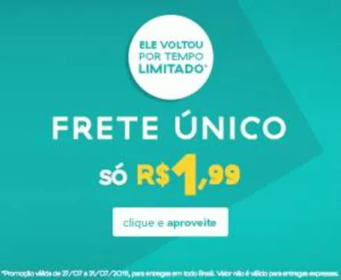 [C&A] Frete Único por R$1,99 para todo o Brasil