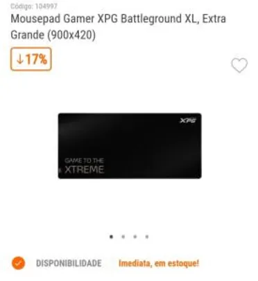 Mousepad Gamer XPG Battleground XL, Extra Grande (900x420) | R$130