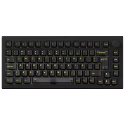 Teclado Gamer Mecânico Akko 5075S Clear Black, RGB, ABNT2, Black, Switch Jelly Black