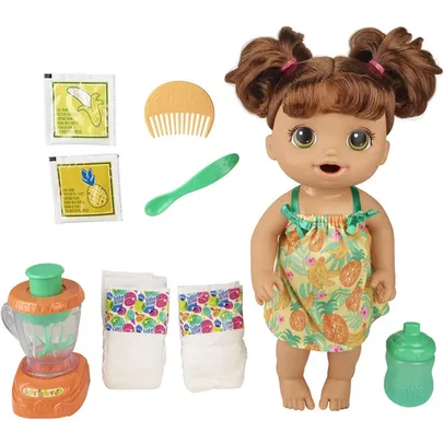 Boneca Baby Alive Tropical - Liquidificador e Mamadeira Brinquedo