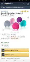 Esponja Elétrica para Limpeza e Massageador Facial R$20