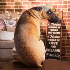 [C. Nova R$4,99]  Almofada Cachorro 3D Caramelo - 20cm