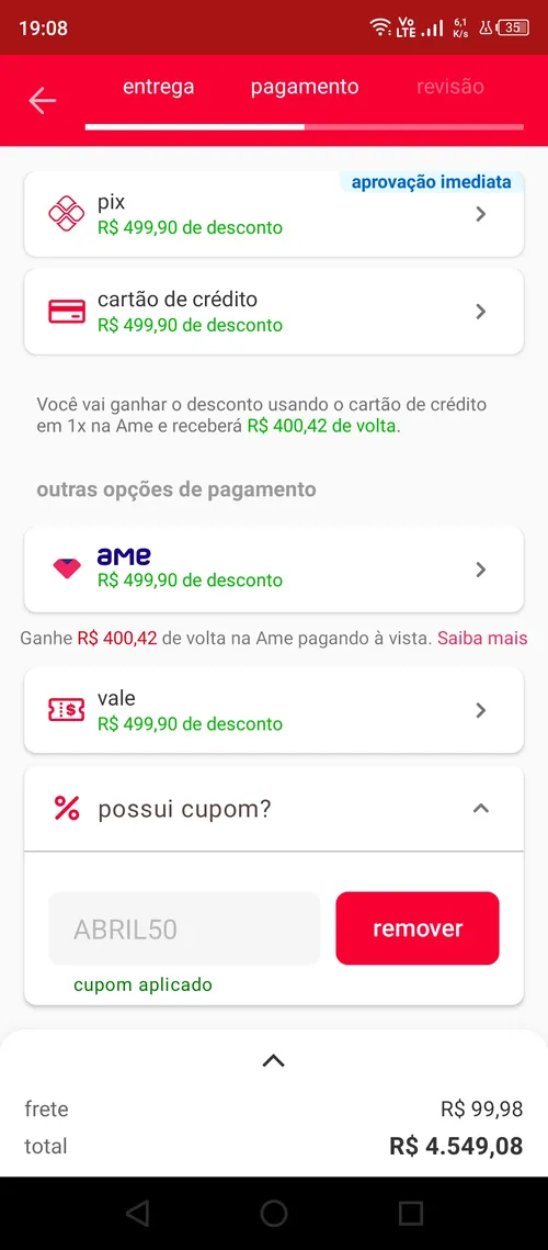 Imagem na descrição da promoção