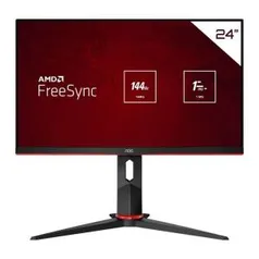 MONITOR GAMER AOC 23.8" IPS 144HZ 1MS FHD FREESYNC VGA/HDMI/DP, | R$ 1350